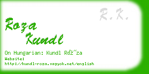 roza kundl business card